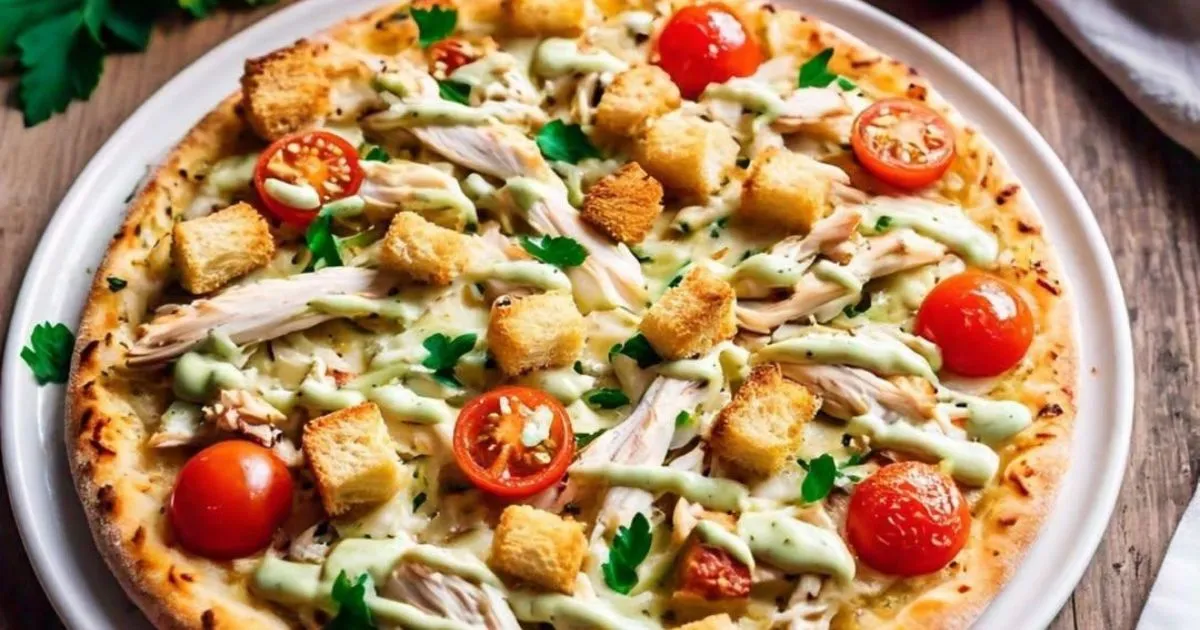 Keto-Friendly Chicken Crust Caesar Salad Pizza: The Ultimate Low-Carb Delight